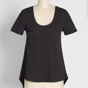 New ModCloth Endless Possibilities Pocket Tee Shirt Black